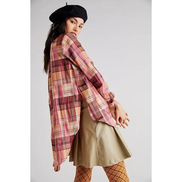 New Free People MES DEMOISELLES Kuri Button Shirt $220 US 2 (34) Long Sleeve - Picture 1 of 3